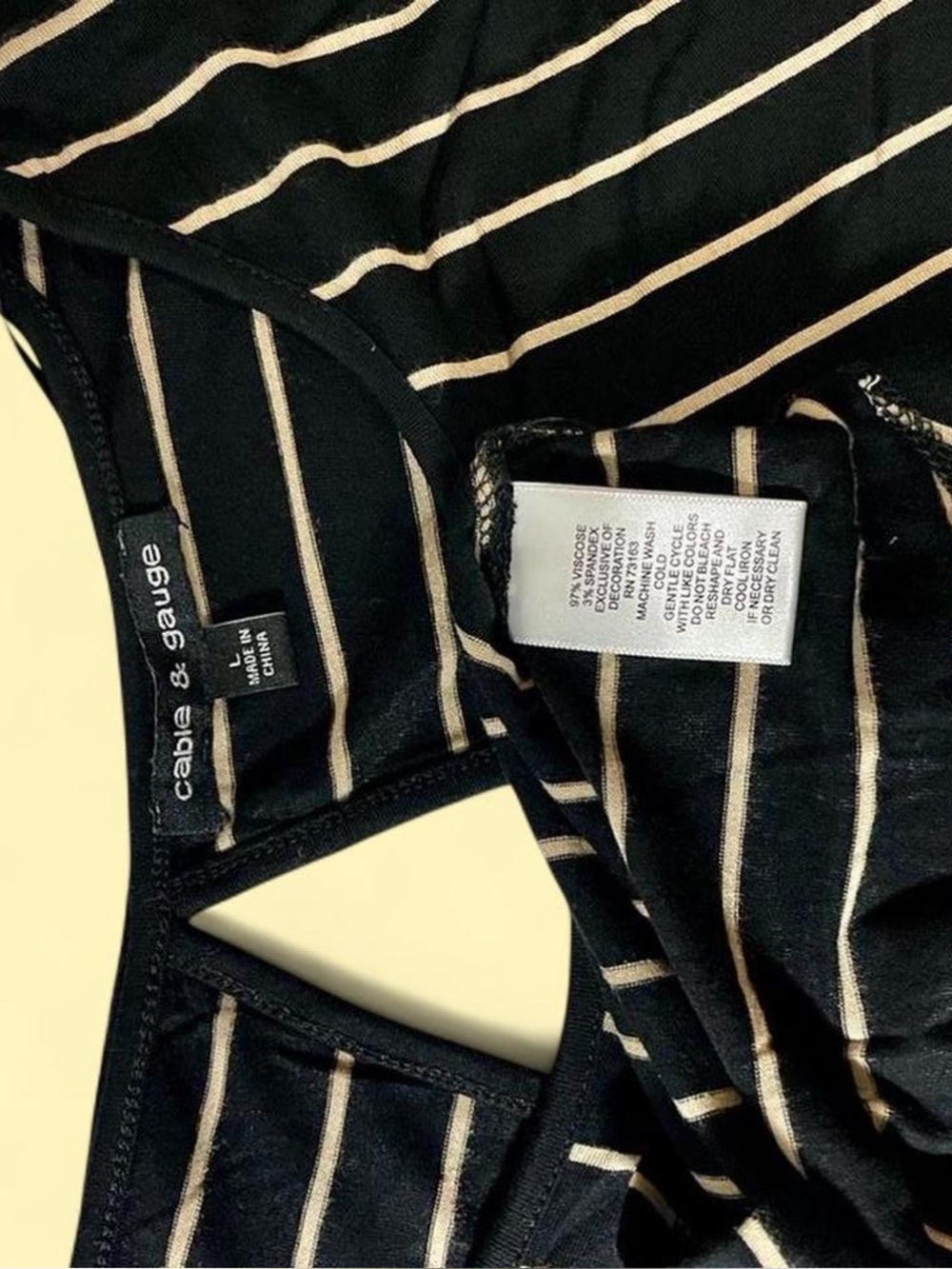 Cable & Gauge Black and Gold Asymmetrical Blouse - Picture 5 of 6